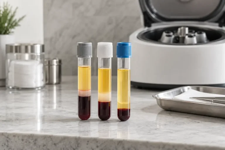 Centrifuge and separated autologous plasma preparations