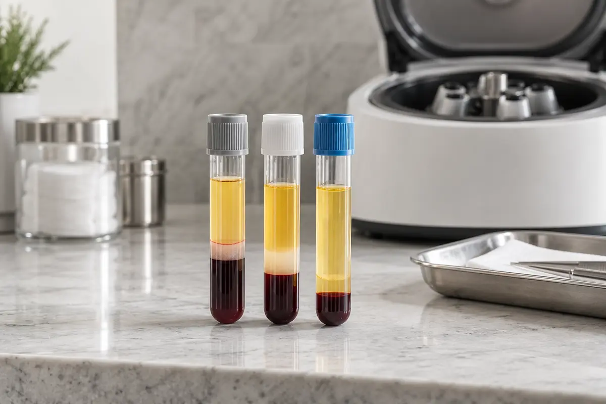 Centrifuge and separated autologous plasma preparations